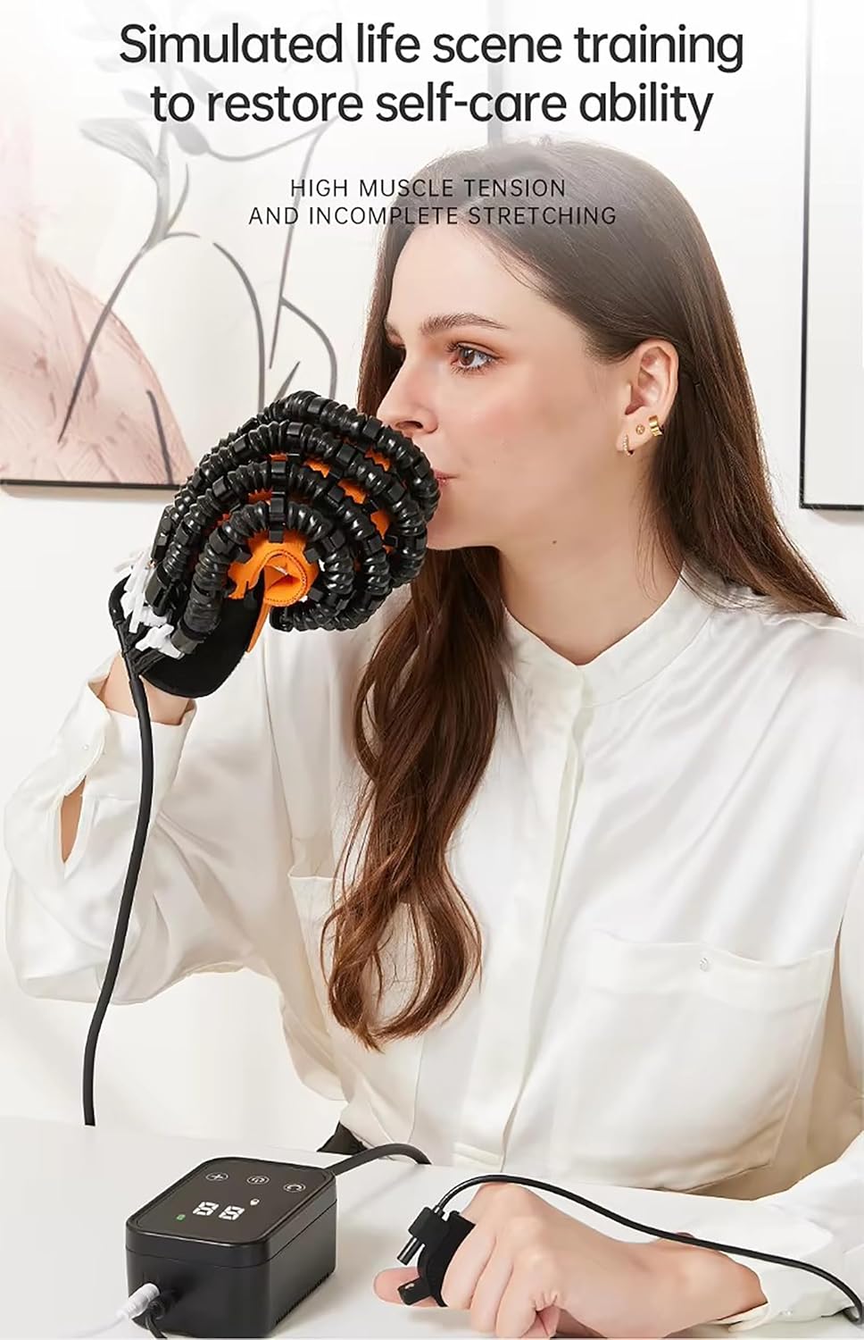 قفازات GOURIXIN الروبوتية لإعادة تأهيل اليد، جهاز كهربائي لاستعادة قوة اليد بعد السكتة الدماغية